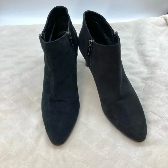 Aquatalia Dina Black Suede Booties - Picture 7 of 11